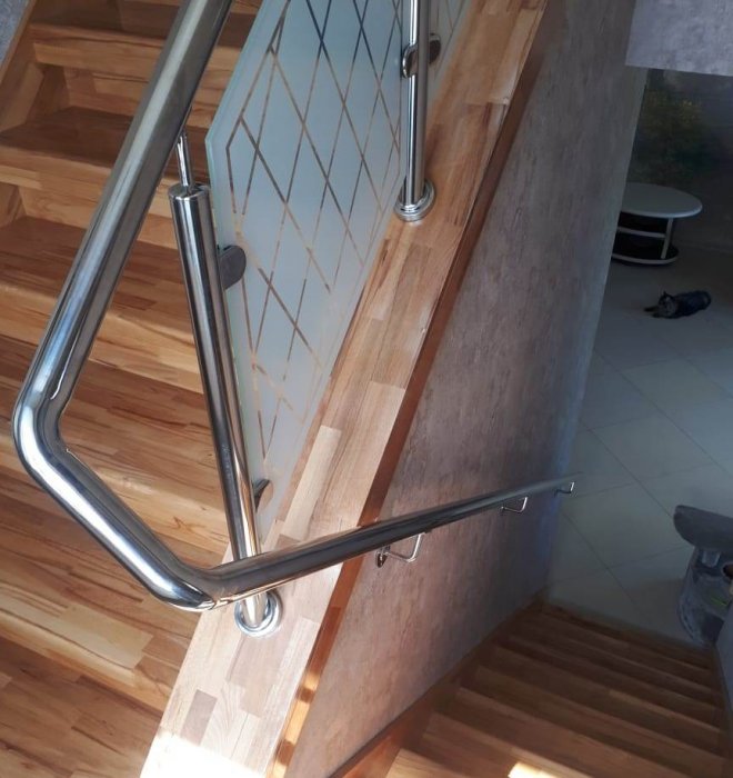 Ограждения из стекла с пескоструйной обработкой, Ревда